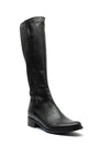 Bioeco by Arka Leather Stretch Panel Long Boots, Black