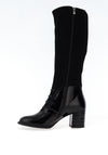Bioeco By Arka Suede and Patent Knee Length Boots, Black