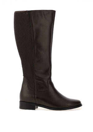 Bioeco by Arka Ribbed Detail Knee High Boots, Brown