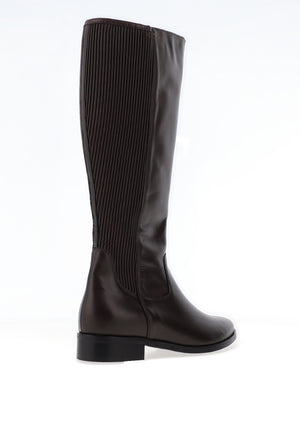 Bioeco by Arka Ribbed Detail Knee High Boots, Brown