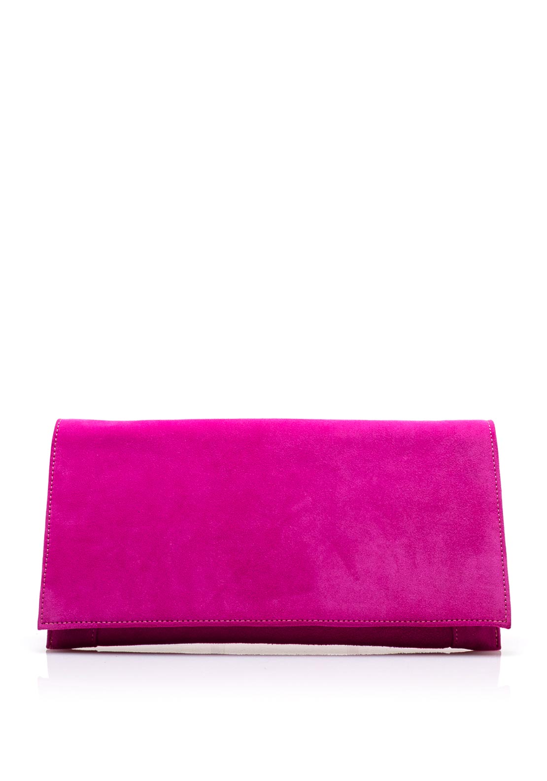 Bioeco by Arka Leather Suede Clutch Bag, Pink