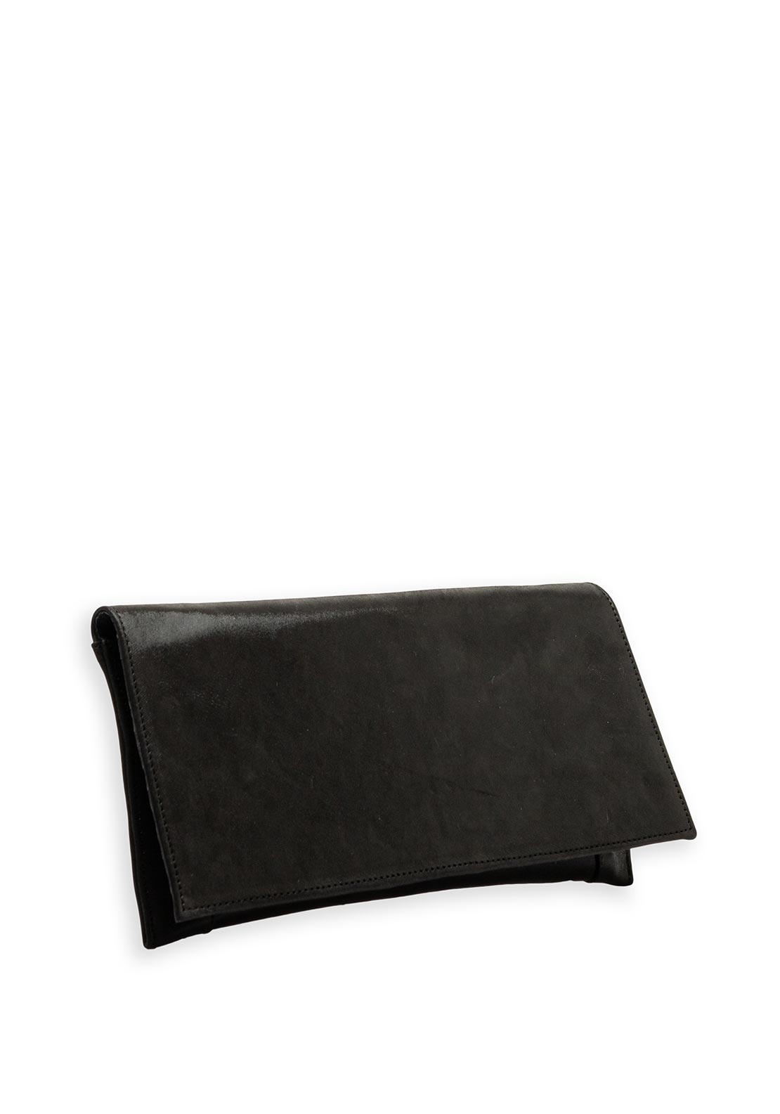 Bioeco by Arka Suede Shimmer Clutch Bag, Black