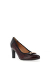 Bioeco by Arka Leather Patent Trim Court Shoes, Burgundy