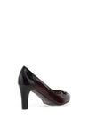Bioeco by Arka Leather Patent Trim Court Shoes, Burgundy