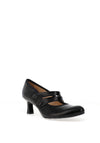 Bioeco by Arka Wide Fit Patent Leather Double Strap Court Heels, Black