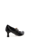 Bioeco by Arka Wide Fit Patent Leather Double Strap Court Heels, Black