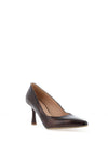 Bioeco by Arka Wide Fit Marble Patent Leather Court Heels, Brown