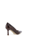 Bioeco by Arka Wide Fit Marble Patent Leather Court Heels, Brown