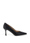 Bioeco by Arka Wide Fit Leather Court Heels, Navy