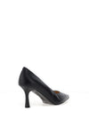 Bioeco by Arka Wide Fit Leather Court Heels, Navy