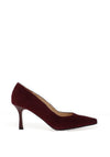 Bioeco by Arka Wide Fit Suede Court Heels, Wine