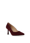 Bioeco by Arka Wide Fit Suede Court Heels, Wine