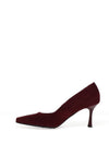 Bioeco by Arka Wide Fit Suede Court Heels, Wine