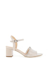 Bioeco by Arka Iridescent Heeled Sandals, Pearl White