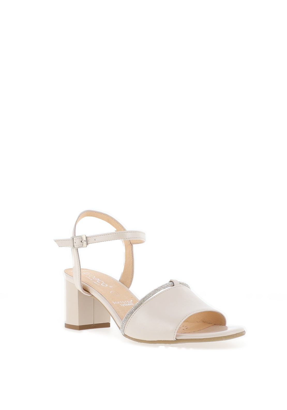 Bioeco by Arka Iridescent Heeled Sandals, Pearl Beige