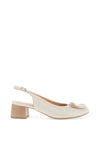 Bioeco by Arka Patent Leather Sling Back Pumps, Beige