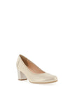 Bioeco By Arka Leather Shimmer Court Shoes, Gold