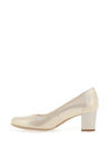 Bioeco By Arka Leather Shimmer Court Shoes, Gold