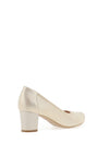 Bioeco By Arka Leather Shimmer Court Shoes, Gold