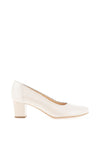 Bioeco by Arka Scallop Trim Heeled Pumps, Pearl White