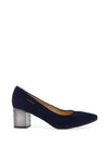 Bioeco by Arka Suede Block Heels, Navy