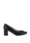 Bioeco by Arka Leather & Patent Block Heel Shoes, Black