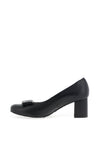 Bioeco by Arka Leather & Patent Block Heel Shoes, Black