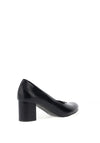 Bioeco by Arka Leather Patent Trim Court Shoes, Navy