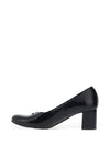 Bioeco by Arka Leather Patent Trim Court Shoes, Navy