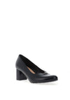 Bioeco by Arka Leather Patent Trim Court Shoes, Navy