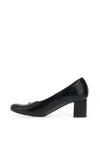 Bioeco by Arka Leather Patent Trim Court Shoes, Black
