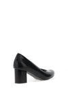 Bioeco by Arka Leather Patent Trim Court Shoes, Black
