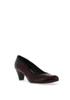Bioeco By Arka Patterned Leather Heeled Shoe, Burgundy