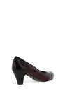 Bioeco By Arka Patterned Leather Heeled Shoe, Burgundy