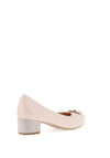 Bioeco by Arka Shimmer Low Block Heel Shoes, Beige