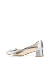 Bioeco by Arka Colour Block Heeled Pumps, Gold and Siver