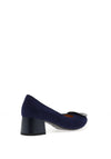 Bioeco by Arka Suede Low Block Heel Shoes, Navy