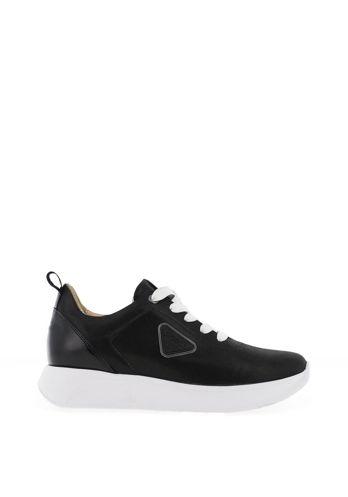Bioeco by Arka Shimmering Leather Trainers, Black