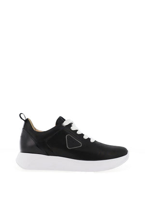 Bioeco by Arka Shimmering Leather Trainers, Black