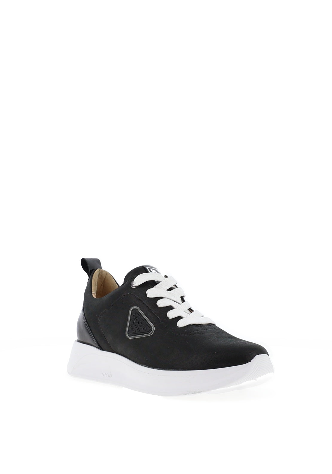 Bioeco by Arka Shimmering Leather Trainers, Black