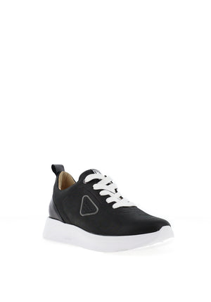 Bioeco by Arka Shimmering Leather Trainers, Black