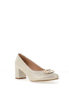 Bioeco by Arka Wide Fit Slip-on Mid Height Heeled Shoes, Gold