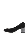 Bioeco by Arka Brooch Detail Heeled Pumps, Black