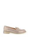 Bioeco by Arka Shimmering Metallic Leather Loafers, Gold
