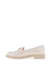 Bioeco by Arka Shimmering Metallic Leather Loafers, Pearl White