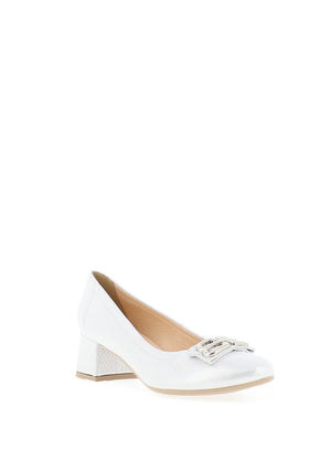 Bioeco by Arka Shimmer Heeled Pumps, Silver
