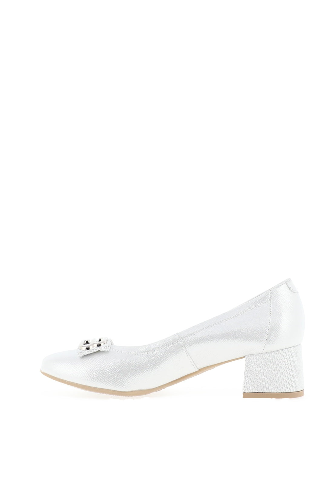 Bioeco by Arka Shimmer Heeled Pumps, Silver