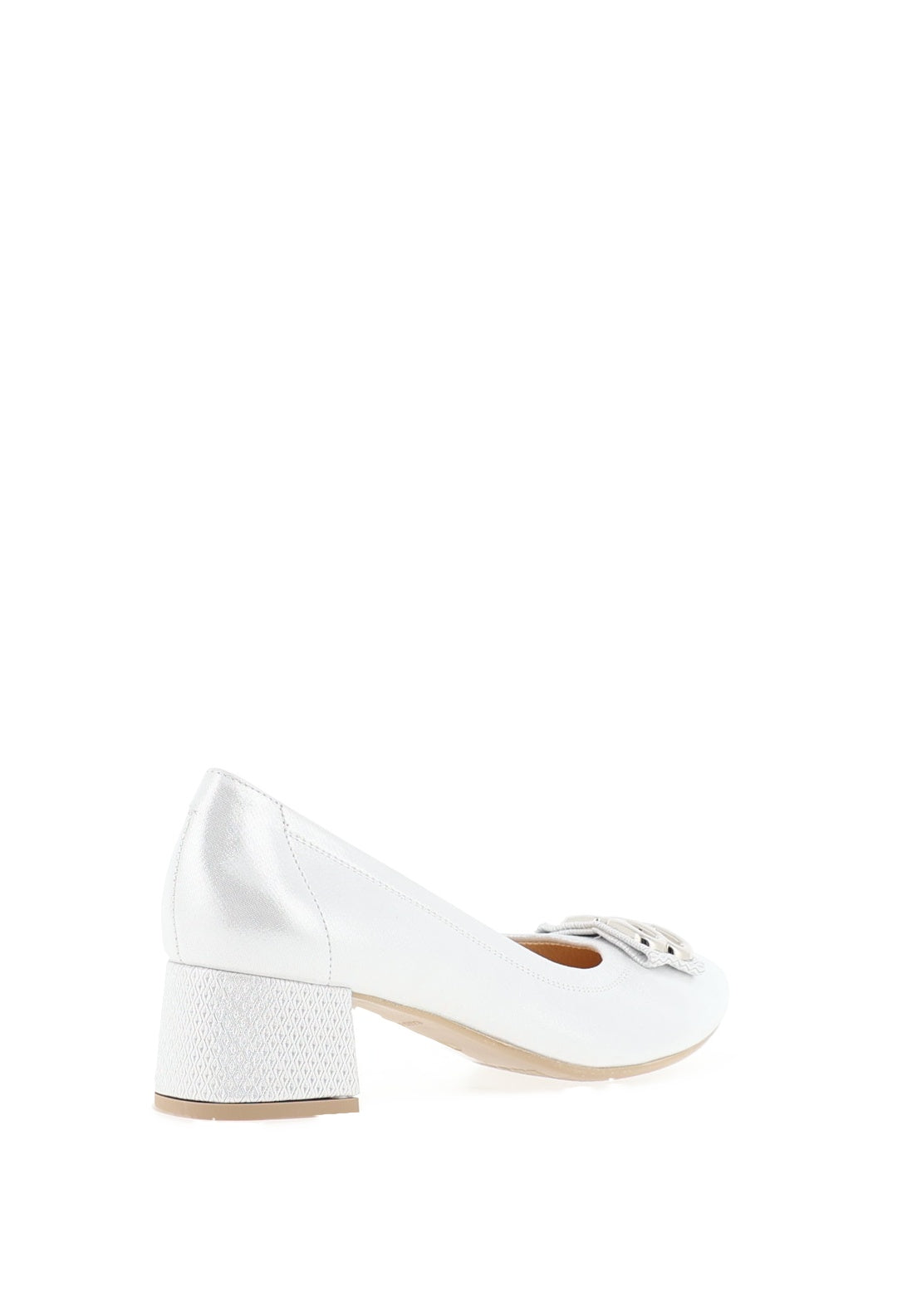 Bioeco by Arka Shimmer Heeled Pumps, Silver