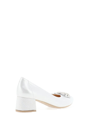 Bioeco by Arka Shimmer Heeled Pumps, Silver