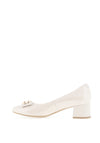 Bioeco by Arka Shimmer Heeled Pumps, Pearl White